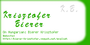krisztofer bierer business card